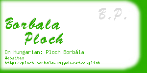 borbala ploch business card